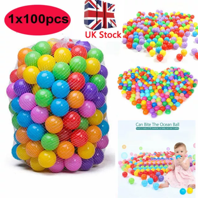 100-500x Pit Ocean Balls Soft Plastic Colour Swim Pool Toy Kids Baby Playpen