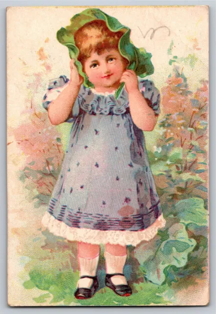Emlet & Jenkins Druggists Hanover PA Victorian Trade Card  "Our Cold Soda" Girl
