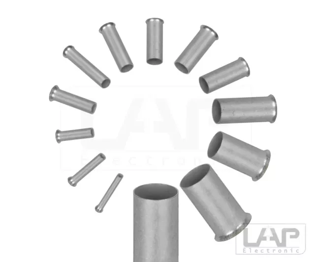 10 - 1000 Zoller+Fröhlich unisolierte Aderendhülsen Querschnitt 0,14 - 25 mm²