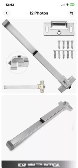 VEVOR Door Push Bar Exit Panic Device Lock Emergency Hardware Latches Commercial
