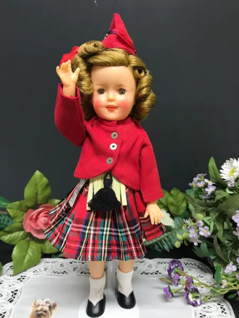 WOW Rare Tagged 12" Ideal Shirley Temple Doll In Red Wee Willie Winkie Outfit!