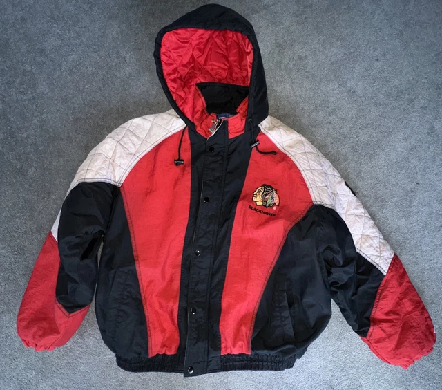 Vintage Chicago Blackhawks Starter Jacket Hood Zip Nhl Center Ice Hockey Size Xl Vintage Chicago Blackhawks Starter Jacket Hood Zip Nhl Center Ice Hockey Size Xl