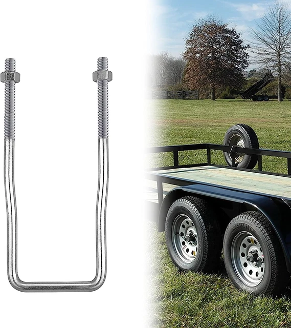 VONLX U-Bolt Spare Tire Carrier Holder Bracket for Trailer Side Mount 4 or 5 Lug
