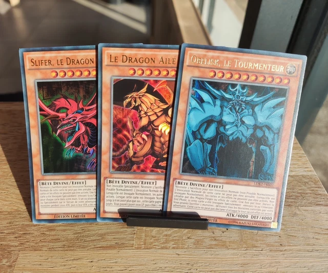 YU-GI-OH! LOT de 3 Dieux Egyptiens Slifer, Obelisk et Ra LDK2-FR EUR 19