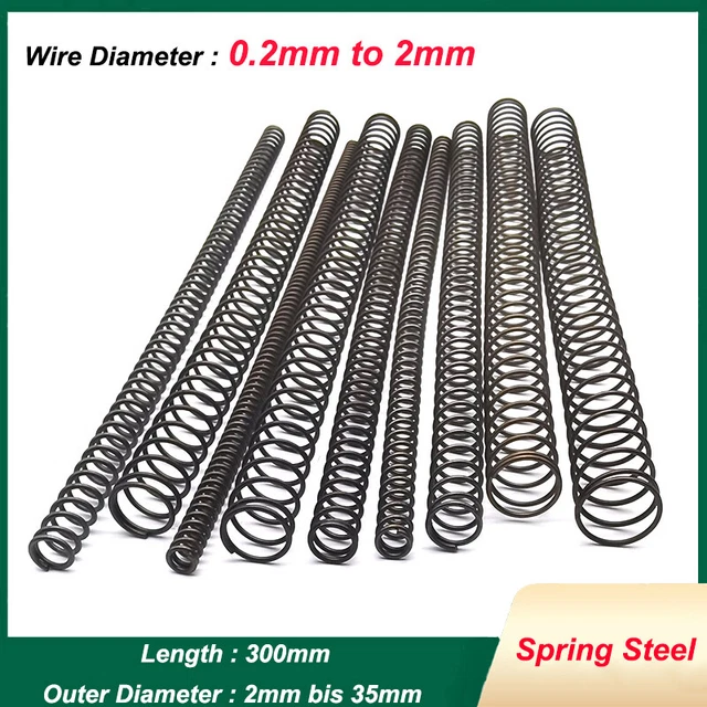 Ressorts De Compression Acier Inox 304 – 0.6 Mm Fil X 12 Mm OD X 70 Mm Long – Lot De 10 Pièces – Anti-Rouille