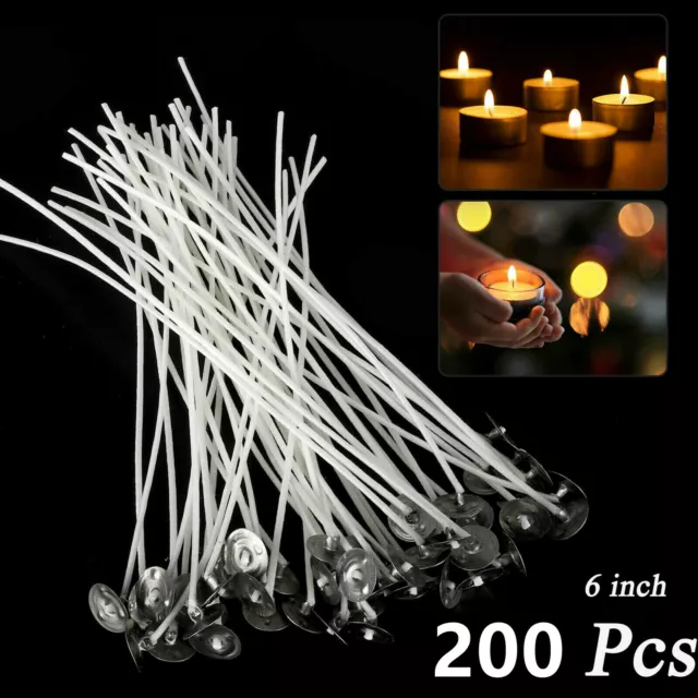 50/200 Candle Wicks 6 Inch Cotton Core Candle Making Supplies Pre