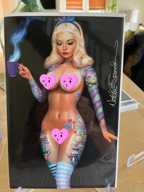 Zirty Girlz 3 Alice In Wonderland Cosplay Signed Nathan Szerdy Variant Tattoo