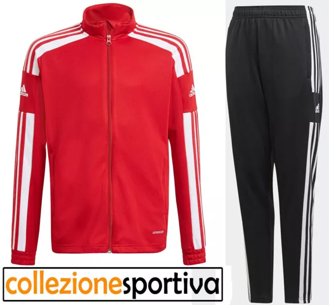 TUTA BAMBINO/BAMBINA ADIDAS SQUADRA 21 TRACK- GP6458+GK9553 col. rosso/nero