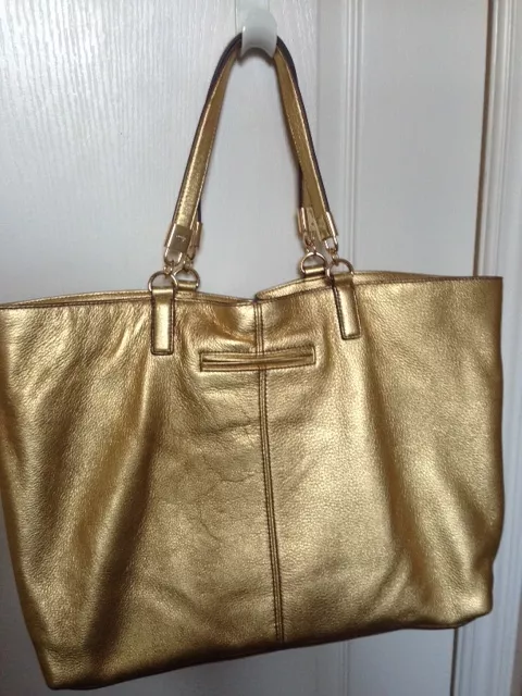 NWT Juicy Couture Gold Robertson  Leather Tote 2