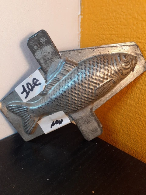 MOULE A CHOCOLAT CUIVRE XVIII/XIXe POISSON ANIMAL EXTRAORDINAIRE DECO CUISINE