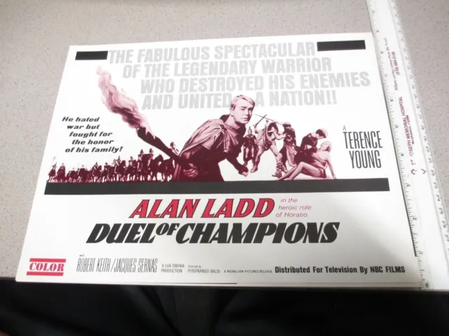 TV studio promo poster photo 60s NBC Duel of Champions Alan Ladd Jacques Sernas