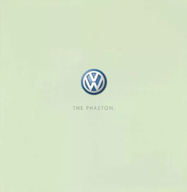 VW The Phaeton Model Range Sales Brochure & Price Guide + Specs January 2004