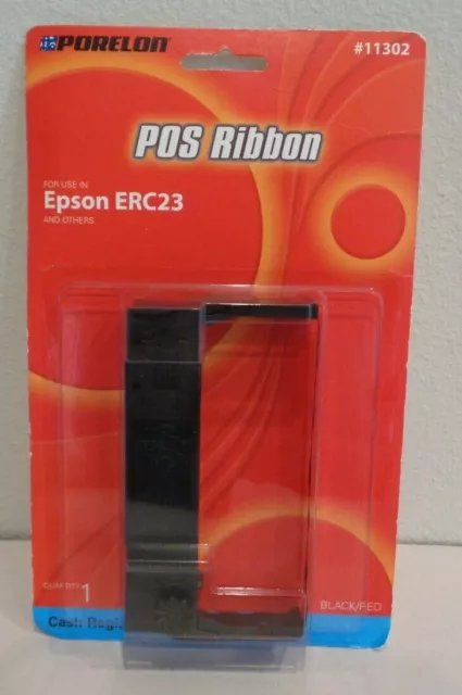 EPSON ERC23 New Black Red POS Ribbon by Porelon #11302 Cash Register