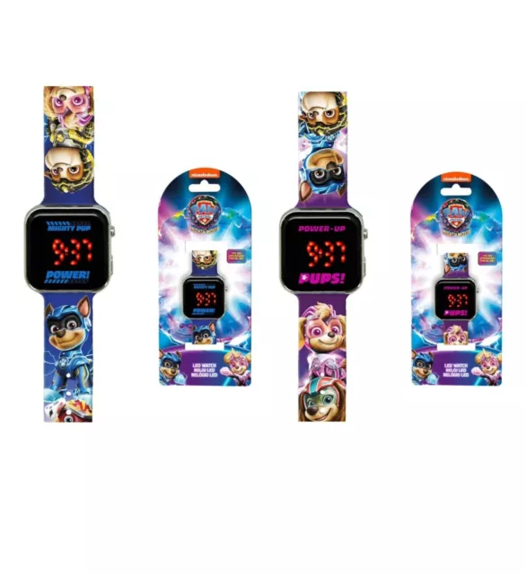 Paw Patrol Armbanduhr Kinderuhr in 2 Varianten Uhr Digital LED Watch Chase Skye