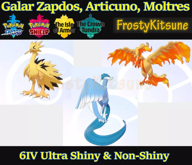 Pokemon Let's Go Pikachu & Eevee - Shiny Articuno Moltres Zapdos 6IV/Max/AV  