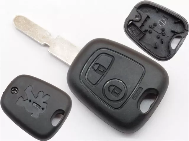 For Peugeot 107, 205. 206. 207. 307, 406, 407 replacement 2 button key fob
