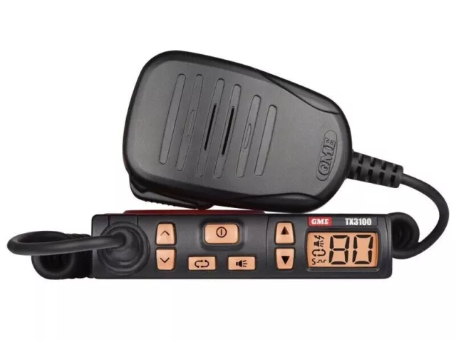 GME Super Compact Two Way UHF CB Radio 5W 80CH TX3100DP