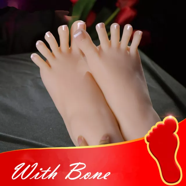 ONE LEFT OR Right Lifelike Silicone Feet With Bone Female Legs Display  Model $44.10 - PicClick
