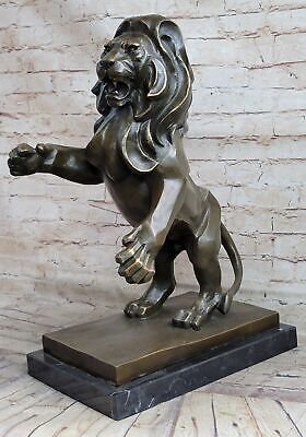 Office/Home decor bronze sculpture Animal Classic Roaring Male African Lion