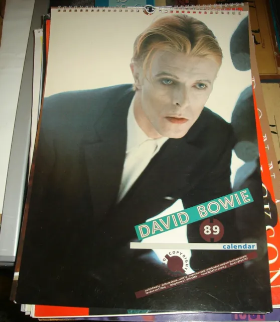 1989 David Bowie Official Calendar New