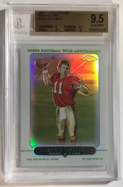 2005 Topps Chrome ALEX SMITH Rc #194 Refractor BGS 9.5 Gem Mint