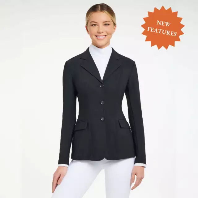 Monterey Show Coat - Black Solid - Ladies