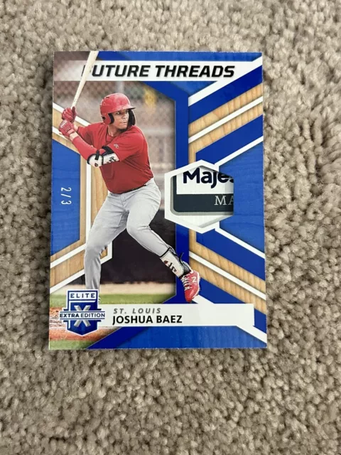 2022 Panini Elite Extra Edition Future Threads "Blue" Jersey Joshua Baez 1/3