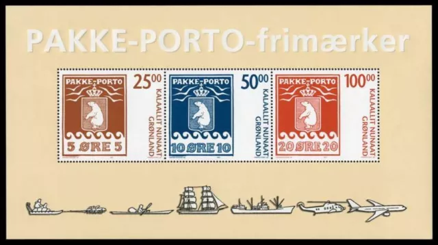 Greenland 2007 Pakke-Porto Stamps, Centenary of Parcel Post Minisheet, UNM / MNH