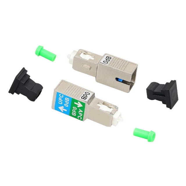 SC/APC MALE TO SC/UPC Female Adapter Fiber Optic Coupler Converter ...