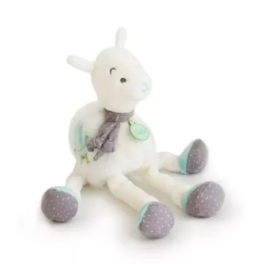 Doudou Peluche Pantin Lama Blanc Gris Vert Orange Doré ... Baby Nat