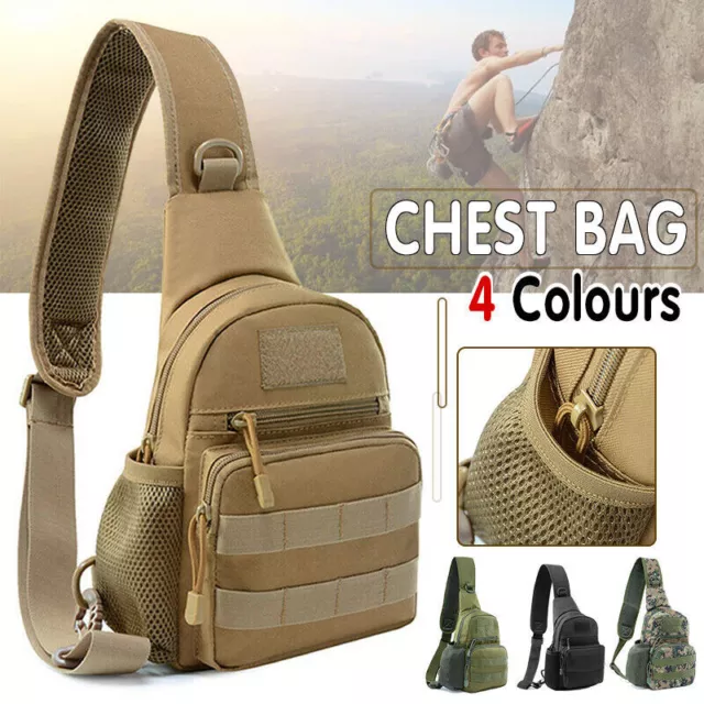 Man Shoulder Backpack Chest Bag Small Sling Cross Body Satchel Bag Outdoor AU