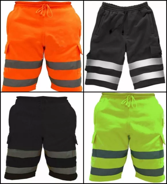 Hi Viz Vis Safety Shorts Reflective Work Wear High Visibility Short S M L XL 2XL