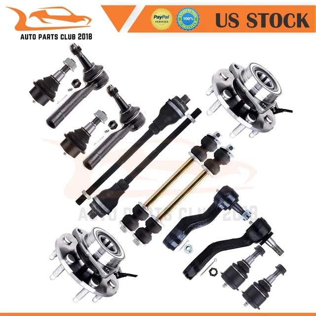 Front Tie Rod End Sway Bar Wheel Bearning Hub Fits 2002-2006 Cadillac Escalade