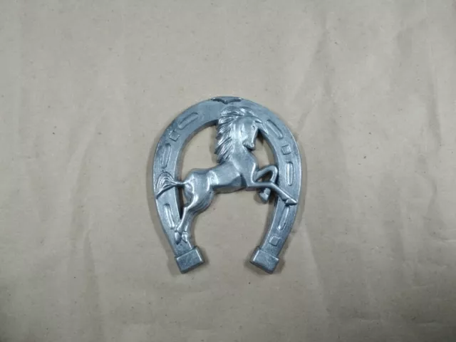 Vintage horseshoe with horse for good luck