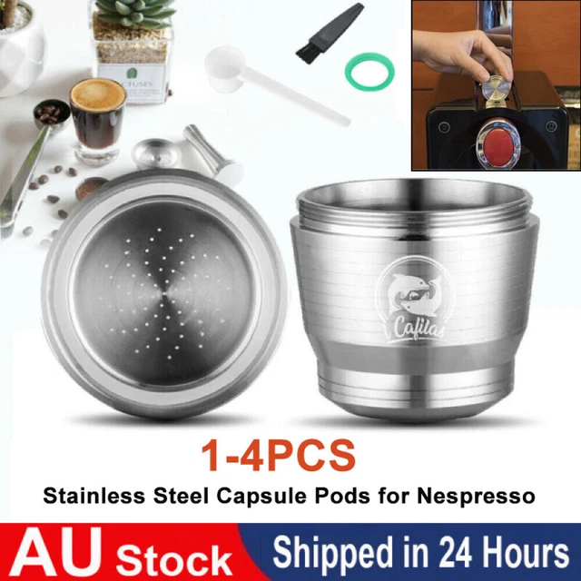 Reusable Refillable Coffee Capsule Pod Stainless Steel for Nespresso i Cafilas