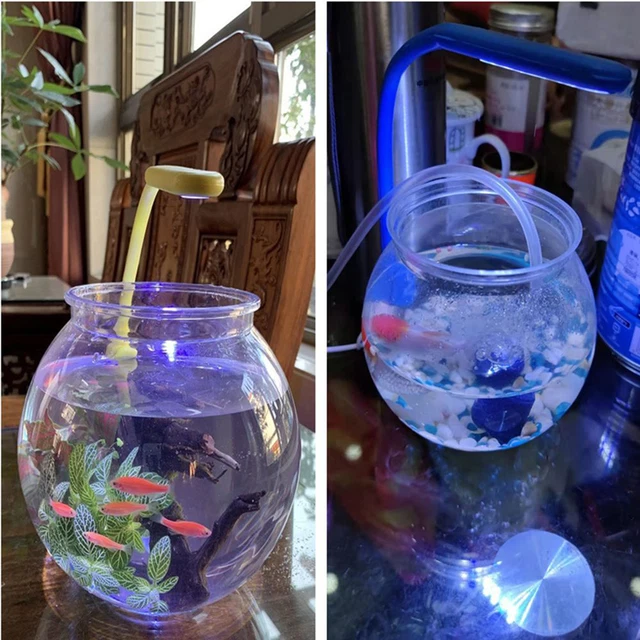 Fish Tank Transparent Raise Fish Small Round Fish Tank Plastic