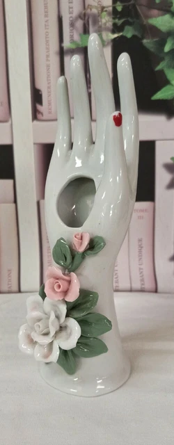 Baguier Vase Soliflore Vintage - Porte-bijoux Ancien à Main - Occasion