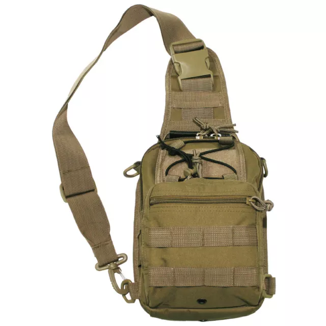 Épaule De Combat Tactique Militaire Cross Body Bag Molle Voyage Camping Coyote T