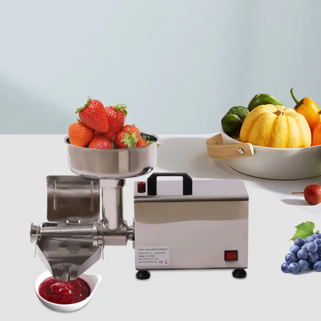Tomato Milling Machine Electric Tomato Strainer Sauce Maker Stainless 450W USA