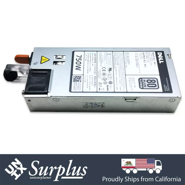 DELL E750E-S1 750W Power Supply PSU 80 Plus Platinum For PowerEdge R620 R720