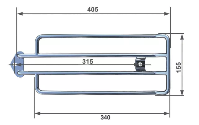 Porte-bagages acier inoxydable poli aspect chrome Yamaha Kawasaki porte-bagages Cruiser 2