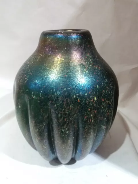 Antique Iridescent Loetz Art Glass Vase