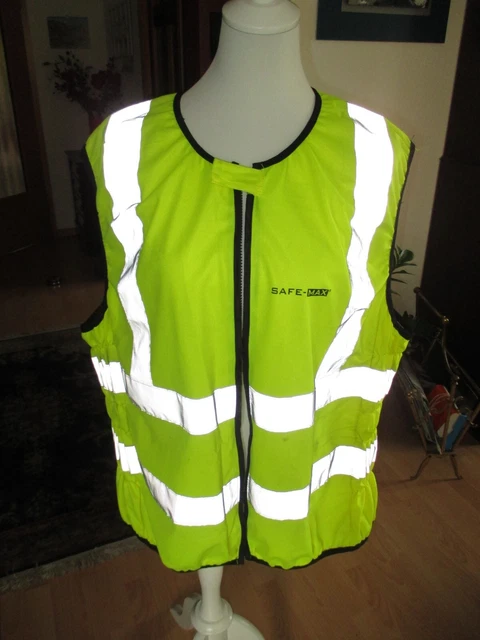 Weste SAFE - MAX Warnweste NEONFARBEN Motorradjacke Bikerjacke Gr XXL