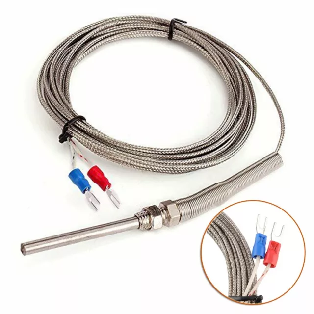 Type K Capteur Thermocouple 50mm Sonde Capteur Verre Fibre 1cm Npt Durable