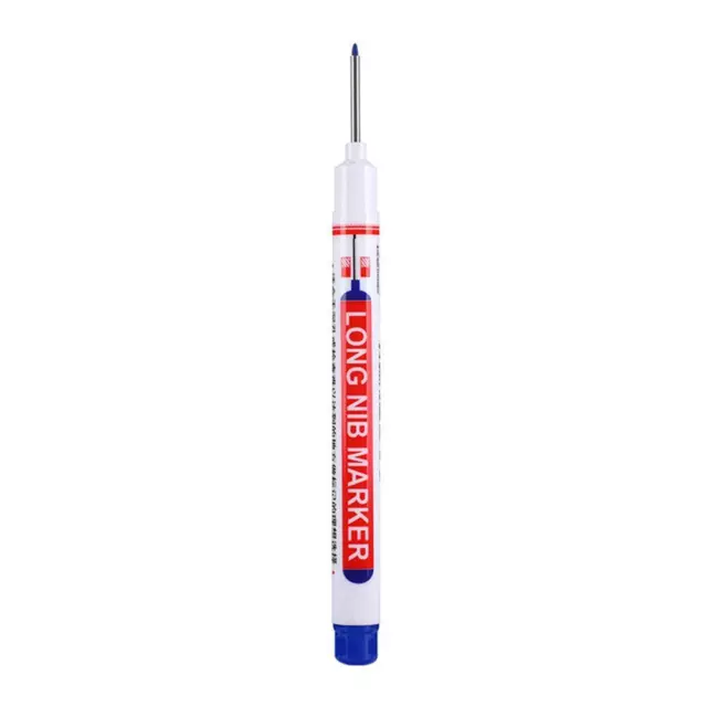 Long Head Marker Woodworking Multi-purpose Deep Hole Marker Pen (Blue)