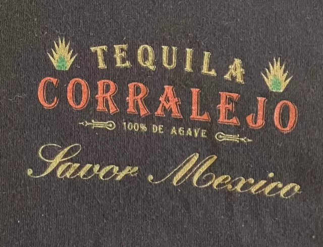 Tequila Corralejo  T-Shirt Large Dark blue 100% De Agave Mexico Cotton Very Soft