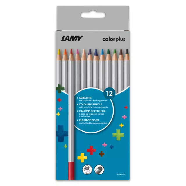 LAMY Colorplus Buntstifte 12er Set 3 Kant Holz Stifte Malstifte bruchfest neu