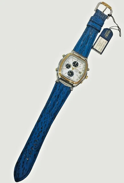 Montre Seiko Chronographe 7T32-5A10 SQ100 - À Quartz, Occasion Très Bon état