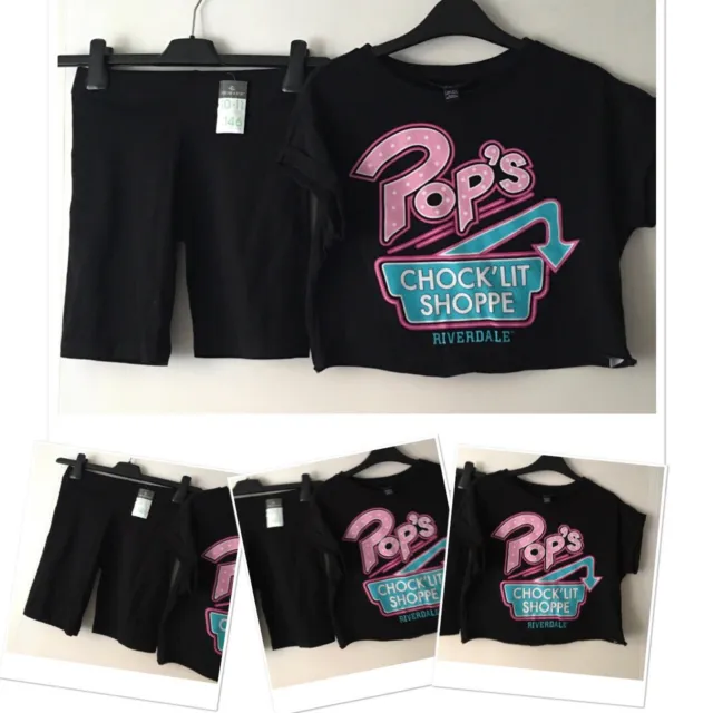 New look girls trendy boxy fit crop top exc u & new tags prk shorts 10-11 yrs