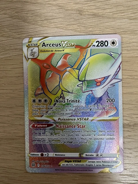 arceus vstar rainbow pokemon card price 2022 SW&SH BRILLIANT STARS RARE Secret Rare Card Type Pokemon Arceus VSTAR  176/172